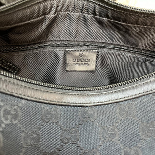 GUCCI GG Supreme Web Black Shoulder Bag