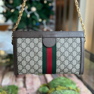 GUCCI Ophidia GG Medium Monogram Canvas Shoulder Bag