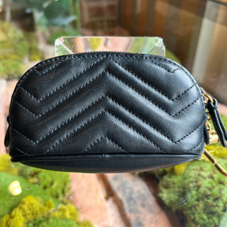 GUCCI Black Chevron Marmont Small Pouch