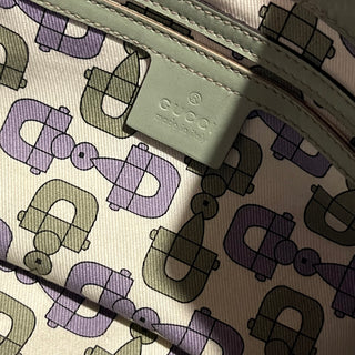 GUCCI Bardot Joy Green Guccissima Leather Hobo Bag
