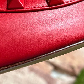 VALENTINO Red Leather Rockstud Heels SZ 41 (US 11)