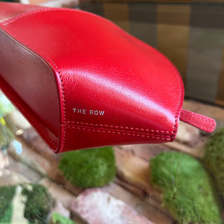 THE ROW Mel Red Goat Leather Clutch