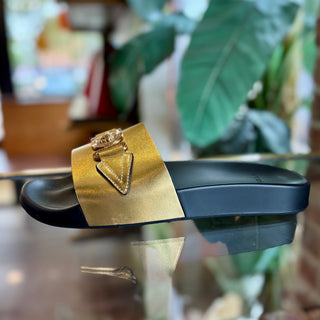 VERSACE Gold Tribute Slides SZ 39