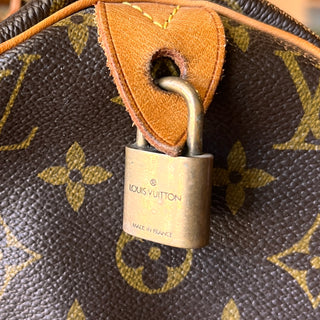 LOUIS VUITTON Speedy 30 Brown Monogram Canvas Satchel