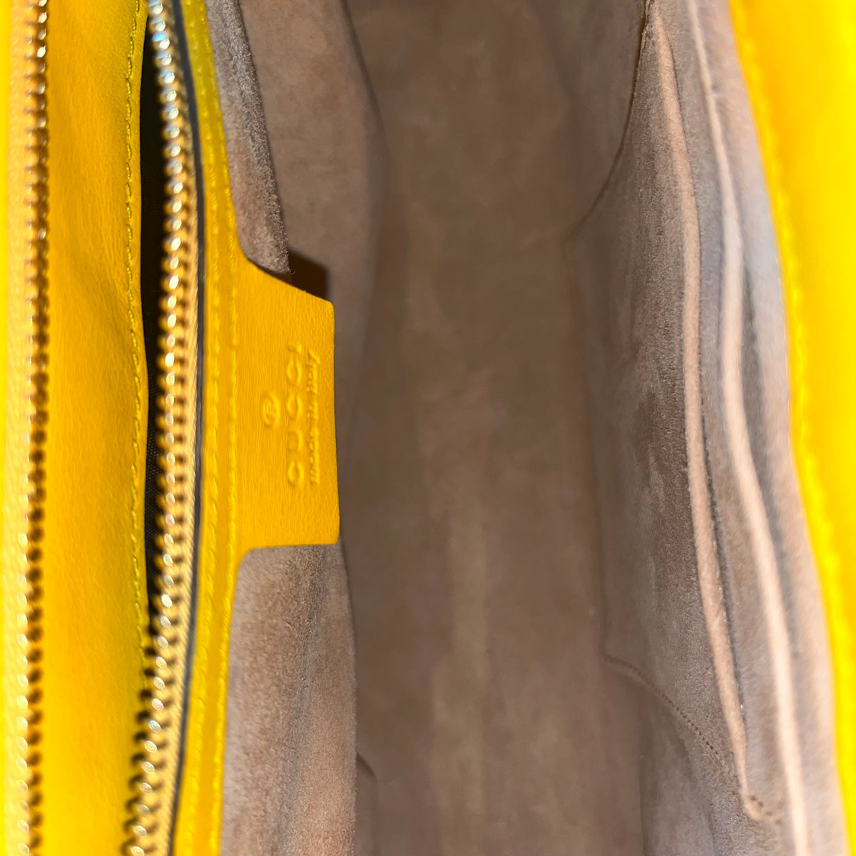 GUCCI Yellow/Beige Snakeskin Small Padlock Shoulder Bag