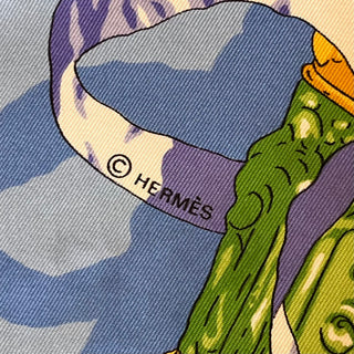 HERMES Prieves Au Vevt Silk Scarf