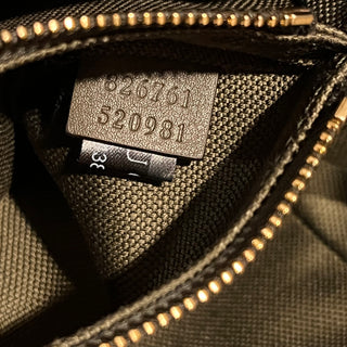 GUCCI Go Small Forest Green Canvas Shoulder Bag