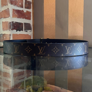 LOUIS VUITTON Reversible LV Monogram Brown Leather Belt SZ 100/40
