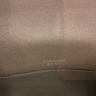 BURBERRY Bridle Square Large Navy Leather Shoulder Bag