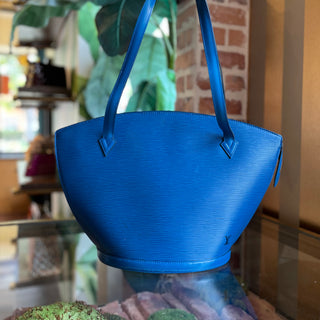 LOUIS VUITTON Saint Jacques Toledo Blue Epi Leather Vintage Tote Bag