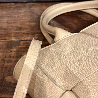 BOTTEGA VENETA Mini Arco Beige Grained Calfskin Tote Bag