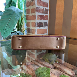 CHANEL East West Flap Brown Lambskin Wave Stitch Shoulder bag