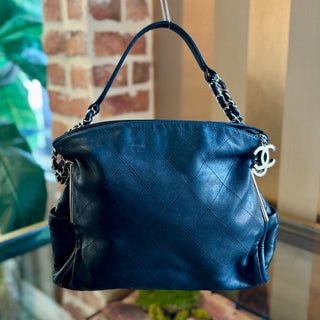 CHANEL Ultimate Stitched Black Leather Tote