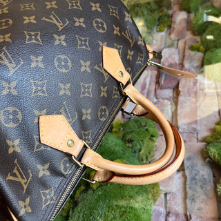 LOUIS VUITTON Speedy 30 Brown Monogram Canvas Satchel Bag