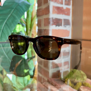 GUCCI GG0182S Brown Tortoise Acetate Square Sunglasses