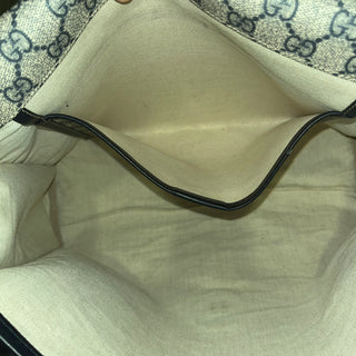 GUCCI Blue GG Supreme Web Messenger Bag