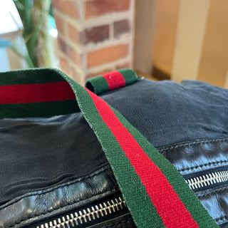 GUCCI Black Suede Duffle Bag