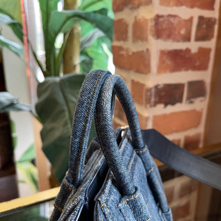 GIVENCHY Antigona Lock Toy Denim Top Handle Bag