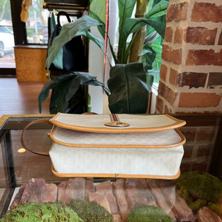 GUCCI White Micro GG Canvas Vintage Crossbody