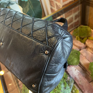 CHANEL Bowler Black Quilted Leather CC Satchel