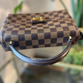 LOUIS VUITTON Croisette Damier Ebene Canvas Top Handle Bag