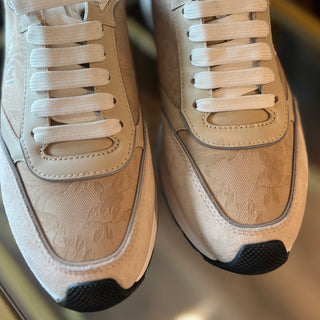 VERSACE Vitello Crosta Nylon Sneakers SZ 40