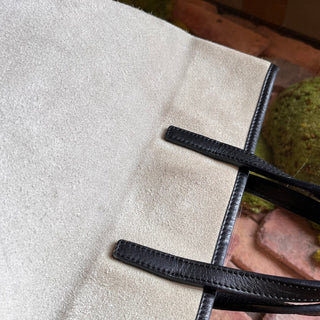LOEWE Anagram Gray Suede Tote