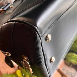 LOUIS VUITTON Bowling Montaigne GM Black Epi Leather Satchel Bag