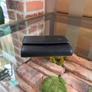 LOUIS VUITTON Elise Black Epi Leather Wallet