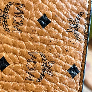 MCM Brown Ottomar Leather Passport Holder