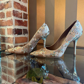 DIOR Metallic Gold Sequin Embellished Heels SZ 39.5 (US 9.5)
