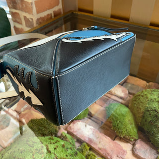 LOEWE Small Cowboy Puzzle Black Blue Western Shoulder Bag