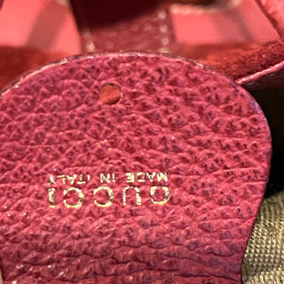 GUCCI Vintage Red Suede Bamboo Backpack Bag