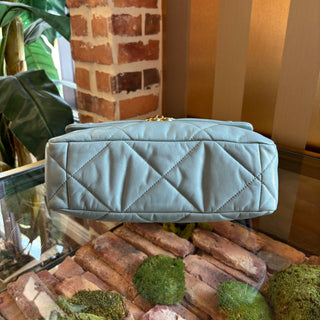 CHANEL 19 Large Blue Seafoam