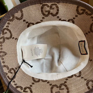 GUCCI Monogram Jumbo GG Bucket Hat Sz S