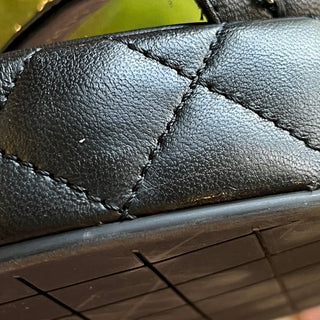 CHANEL Black Quilted Leather Platform Sandals SZ 39 (US 9)