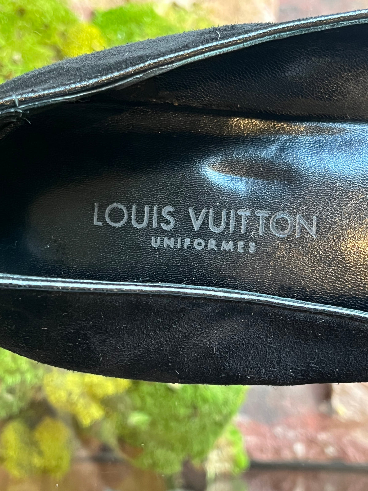 Louis Vuitton Black Suede Uniform Ballet Flats SZ 40