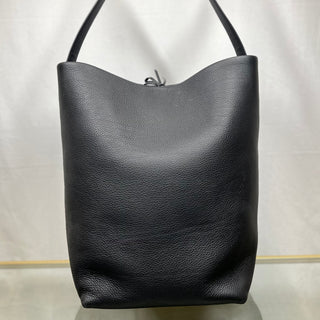 THE ROW North South Park Large Black Grained Calfskin Tote Bag