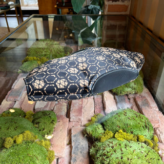 ALEXANDER MCQUEEN Black Beige Honeycomb Mantra Clutch