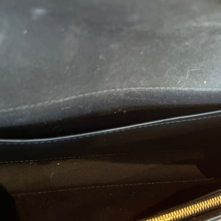 LOUIS VUITTON Louise Vernis Black Leather Clutch