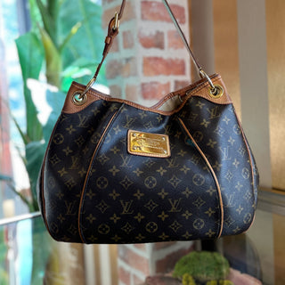 LOUIS VUITTON Galleria PM Brown Monogram Canvas Hobo Bag