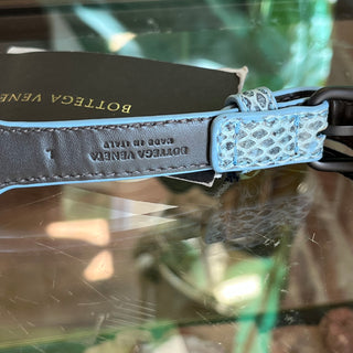 BOTTEGA VENETA Blue Python Belt Size L