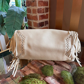 VALENTINO Off White Leather C-Rockee Tote