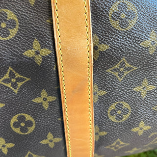 LOUIS VUITTON Keepall 60 Brown Monogram Canvas Vintage Duffle Bag TS3901