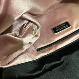 PRADA Black Raso Silk Clutch