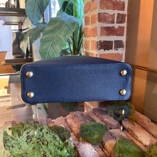 LOUIS VUITTON Capucines BB Colorblock Taurillon Leather Top Handle Bag