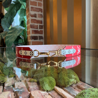 LOUIS VUITTON Bandouliere Strap Pink Red Giant Monogram Canvas Strap