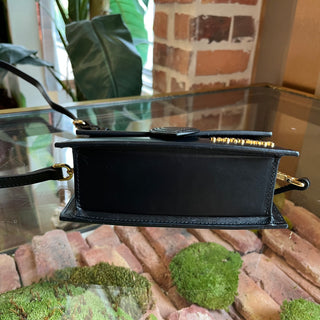 JACQUEMUS Le Bambino Mini Black Smooth Calfskin Leather Top Handle Bag