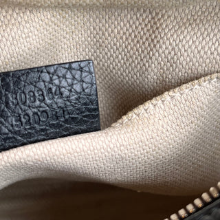 GUCCI Soho Disco Black Pebbled Leather Crossbody