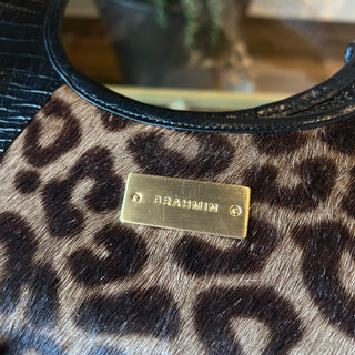 BRAHMIN Leopard Iona Hobo Shoulder